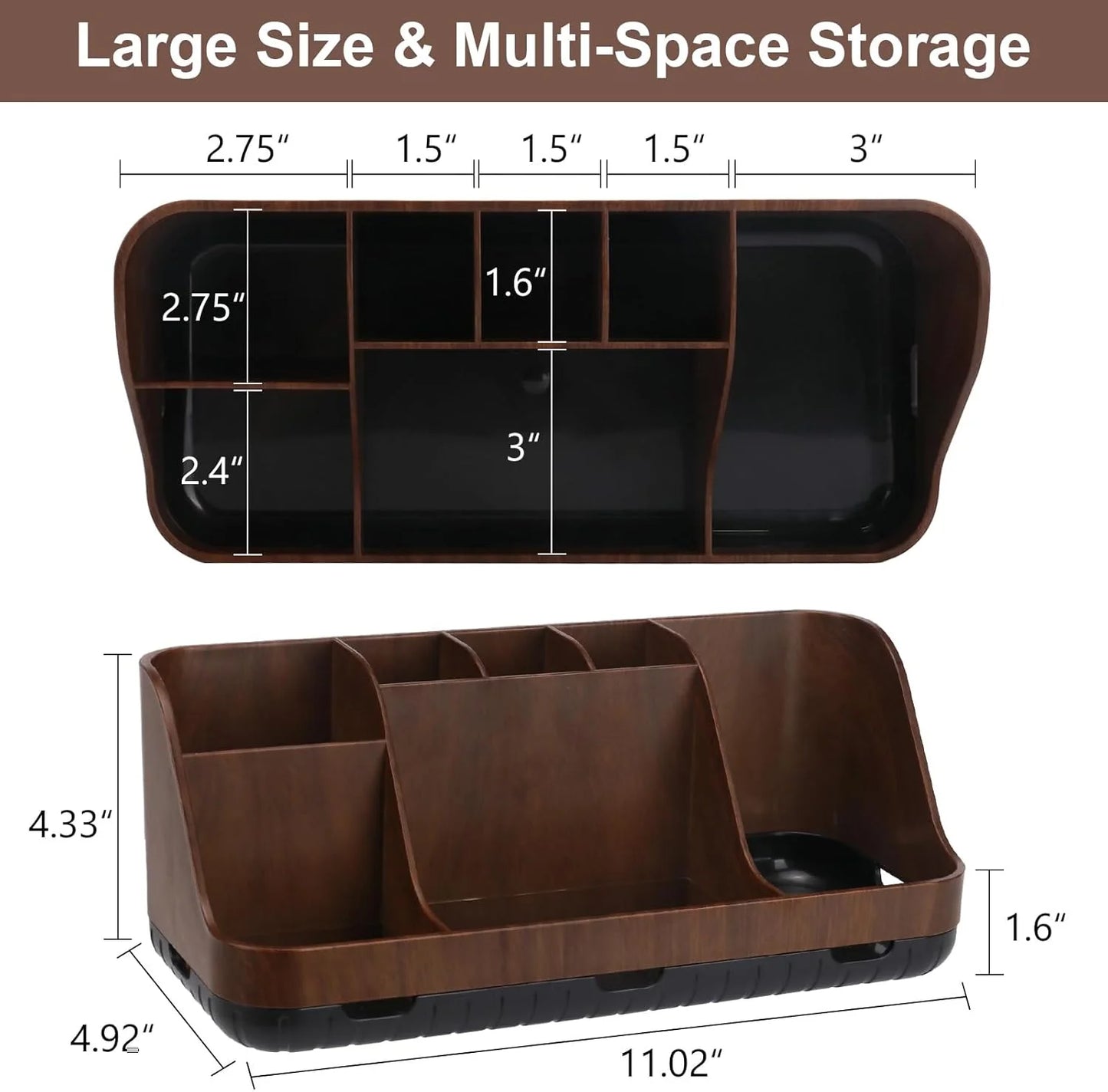 Wooden Toothbrush Holders for Bathrooms Countertop Organizer