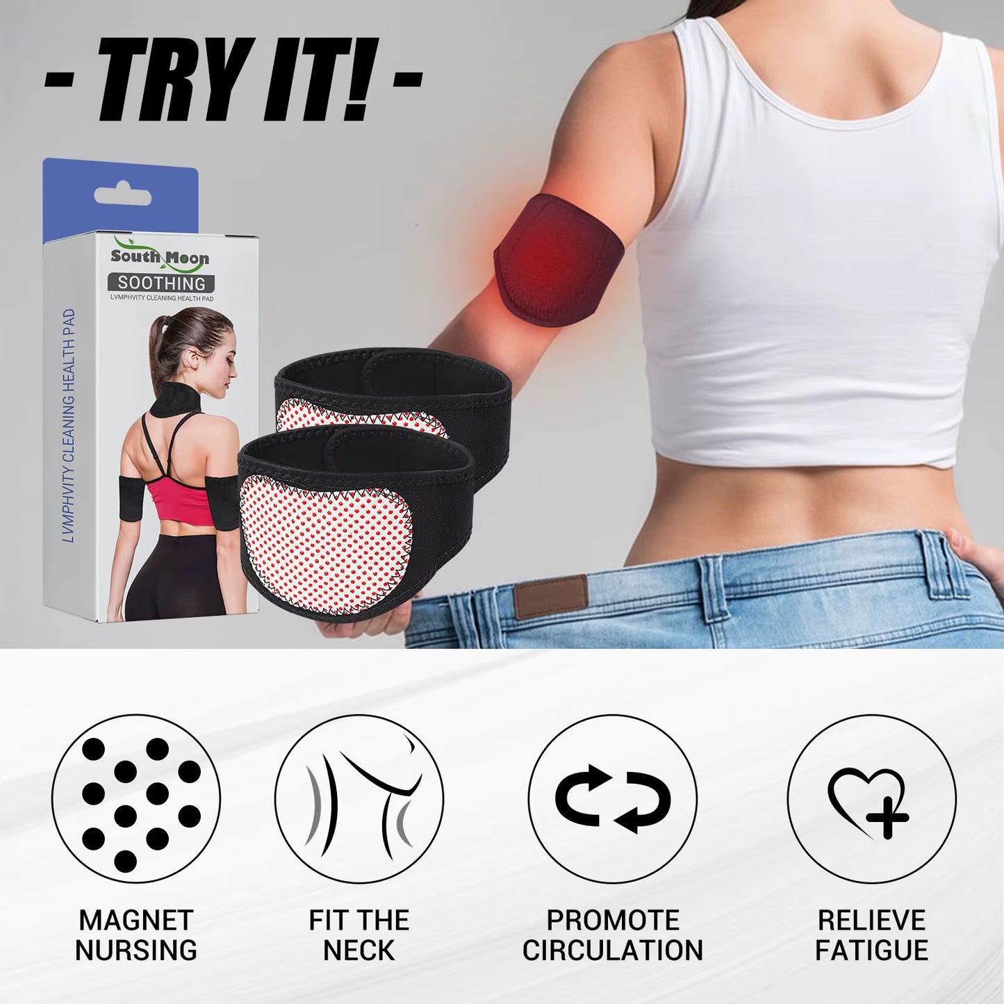 Revitalizing Body Pads for Lymphatic Detox, Fatigue Relief, and Enhanced Sleep - Neck Strap Included for Ultimate Comfort and Blood Circulation Support