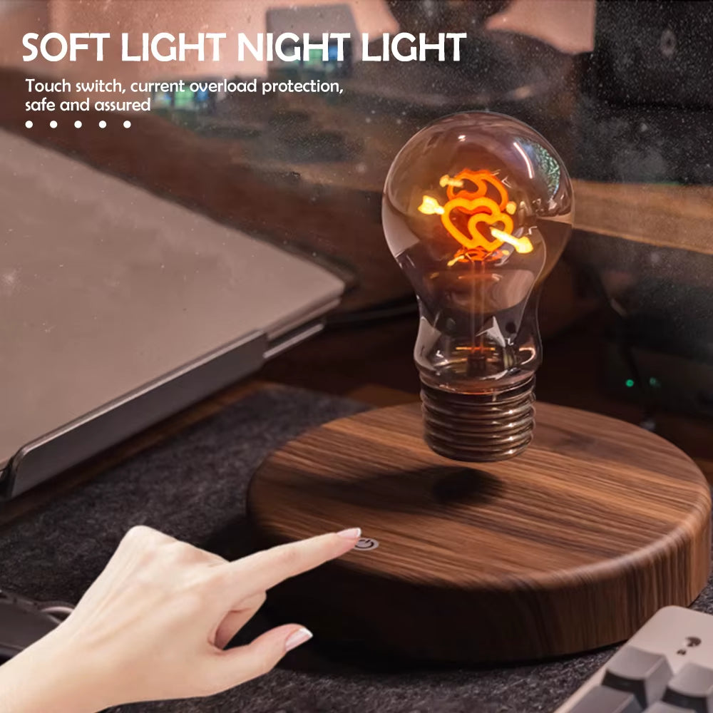 Novelty Levitating Moon Night Light 360° Rotation Magnetic Floating