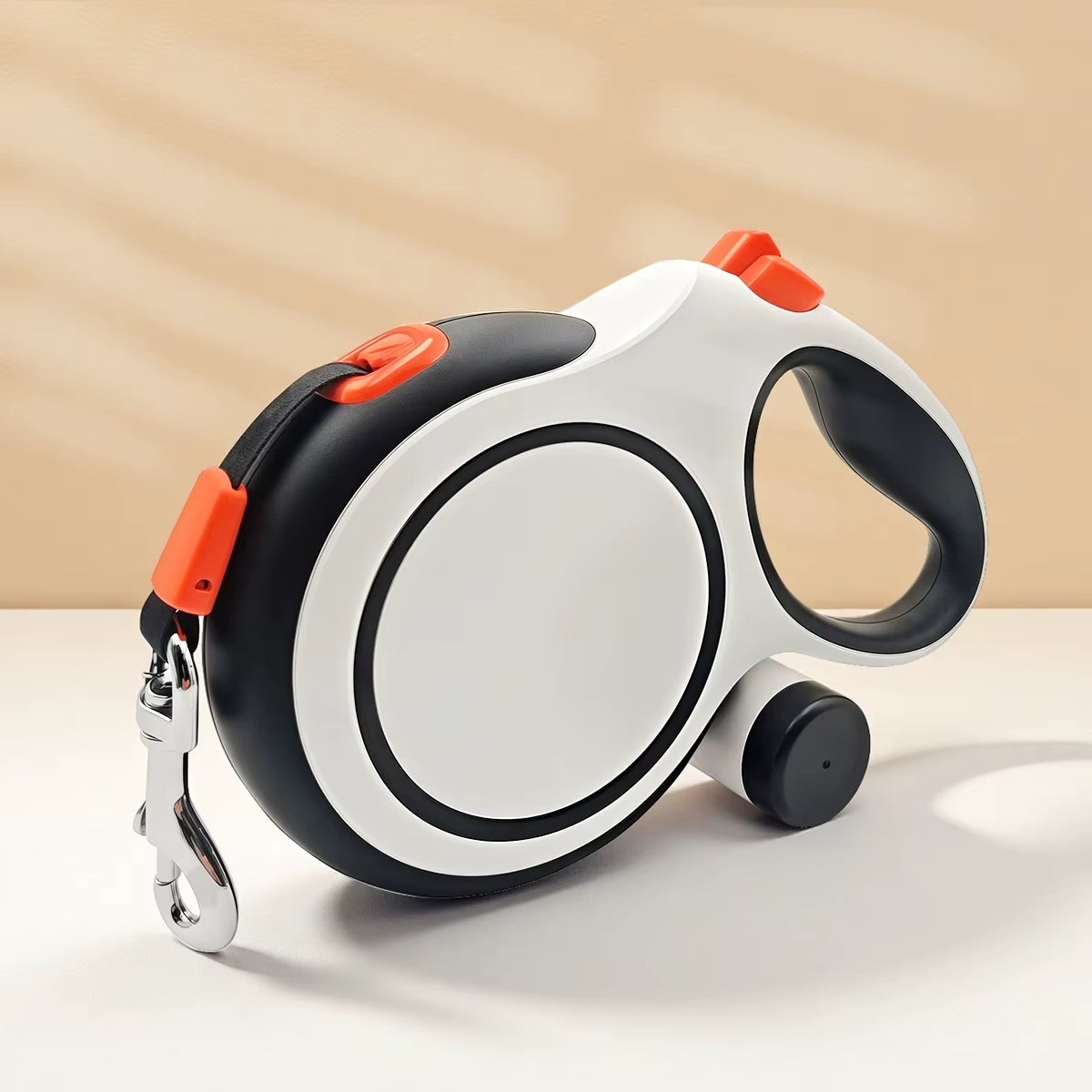 26-Foot Retractable Dog Leash, with a Portable Garbage Bag Holder Attached