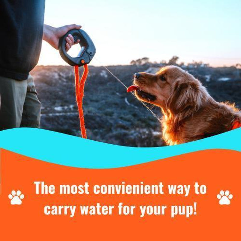 Dog Water Bottle with Flip Open Cup - Water Dispenser Grip Contains 12 Fl Oz Water