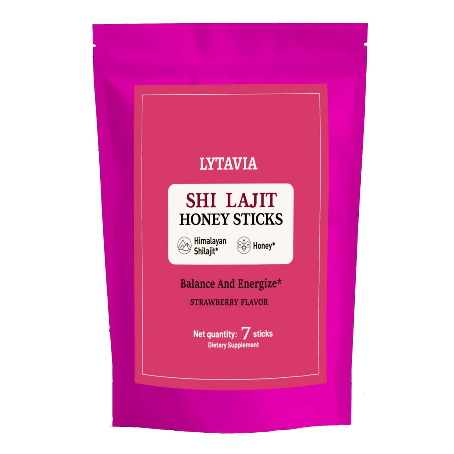 Himalaya Natural Strawberry Flavored Hone, Provides Energy Support, Contain over 85 Trace Minerals - 7/30 Sticks
