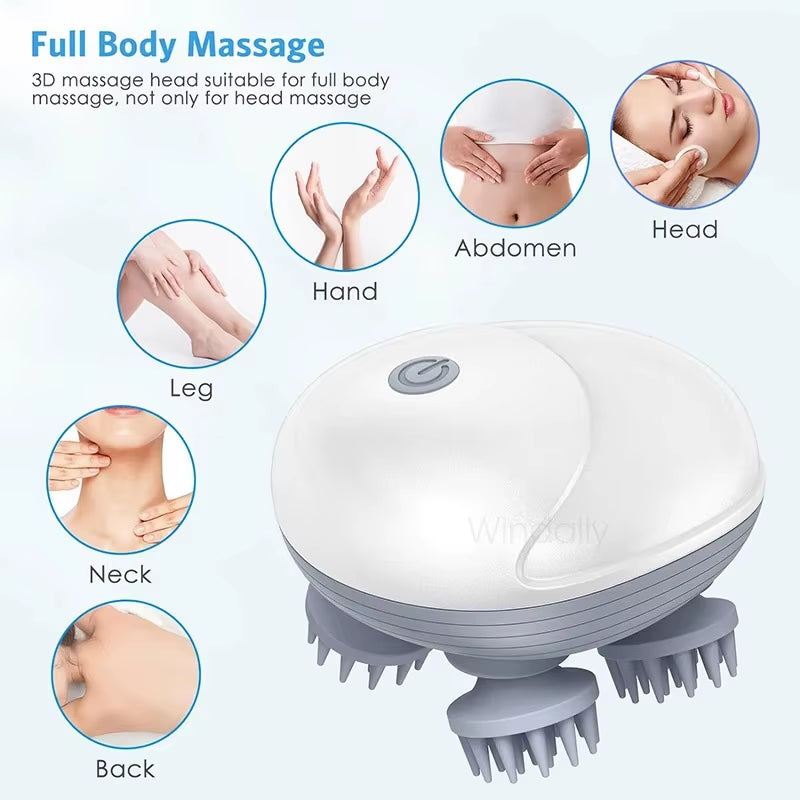 Electric Scalp Head Massager - Deep Tissue Massager for both Pets & People