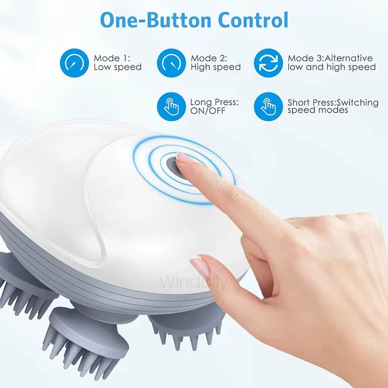 Electric Scalp Head Massager - Deep Tissue Massager for both Pets & People
