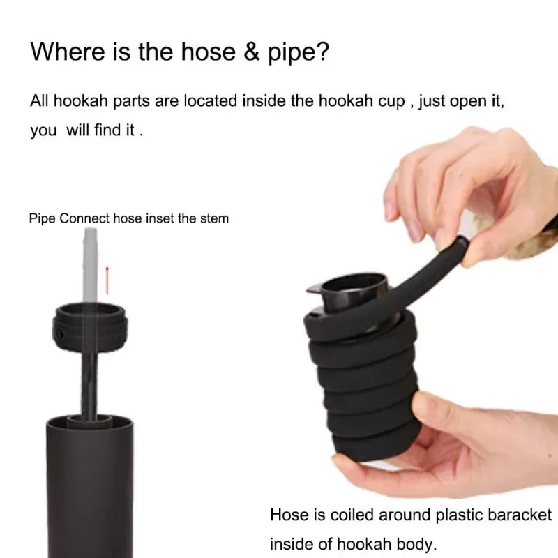 Portable Arabic Hookah - Car Shisha for Indoor & Outdoor Sets