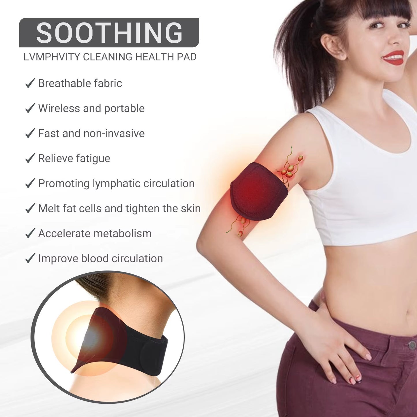 Revitalizing Body Pads for Lymphatic Detox, Fatigue Relief, and Enhanced Sleep - Neck Strap Included for Ultimate Comfort and Blood Circulation Support