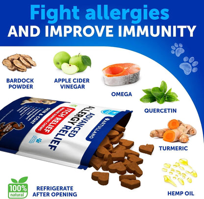 Dog Allergy Relief Chews - Itching Skin Relief for Dogs 