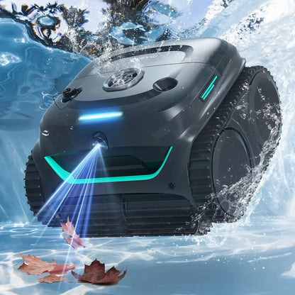 Wireless Robot Swimming Pool Cleaner with AI Vision and Self-Learning Technology, 80° Dual-Layer Filtration, 180 Minutes Runtime, Suitable for Areas up to 200㎡