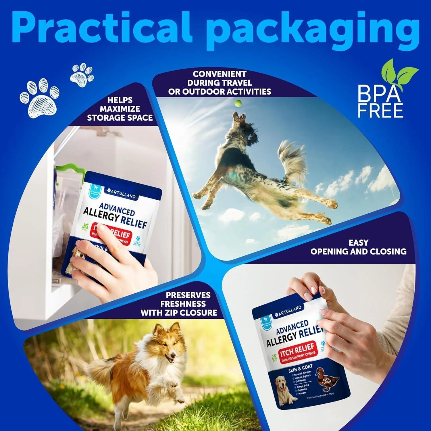 Dog Allergy Relief Chews - Itching Skin Relief for Dogs 