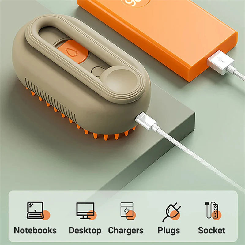  3 in 1 Electric Spray Cat Hair Brush 