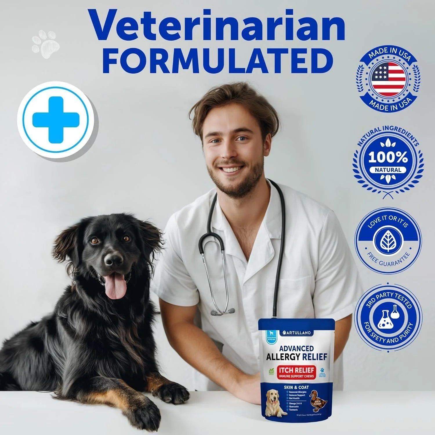 Dog Allergy Relief Chews - Itching Skin Relief for Dogs 