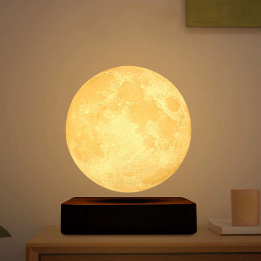 Novelty Levitating Moon Night Light 360° Rotation Magnetic Floating 