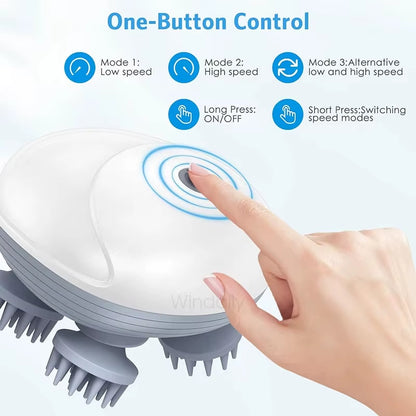 Electric Scalp Head Massager - Deep Tissue Massager for both Pets & People