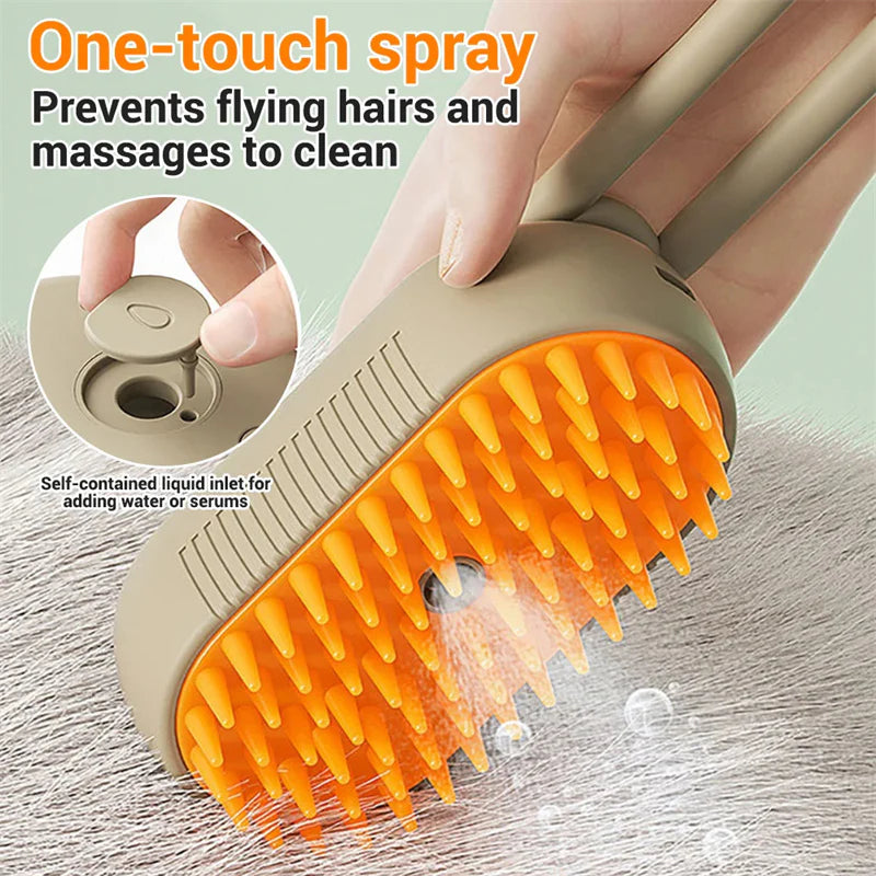  3 in 1 Electric Spray Cat Hair Brush 
