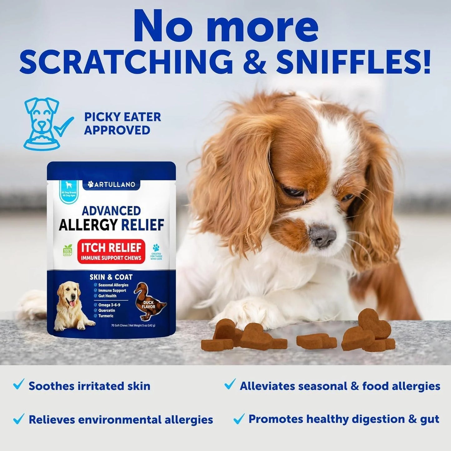 Dog Allergy Relief Chews - Itching Skin Relief for Dogs 