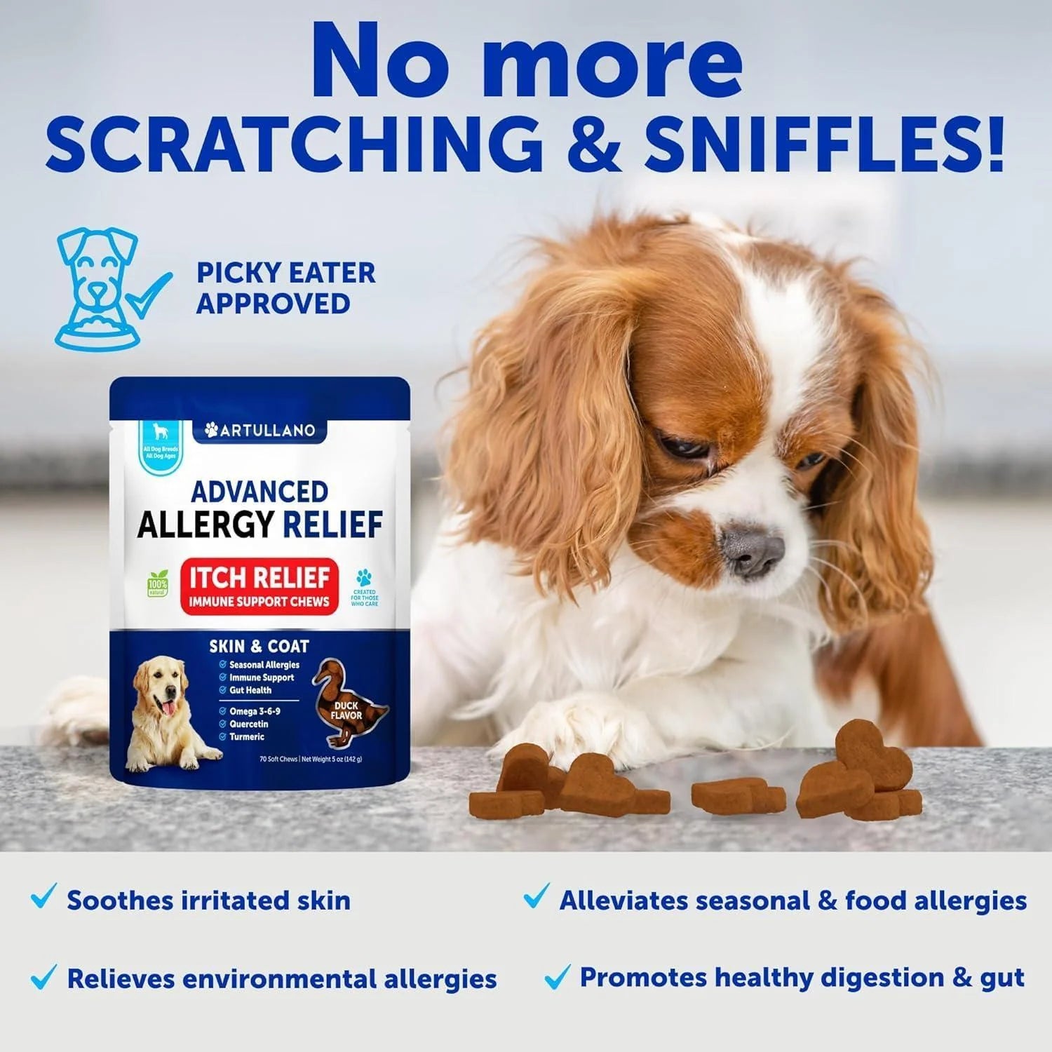 Dog Allergy Relief Chews - Itching Skin Relief for Dogs 