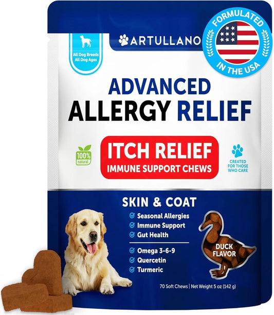 Dog Allergy Relief Chews - Itching Skin Relief for Dogs 